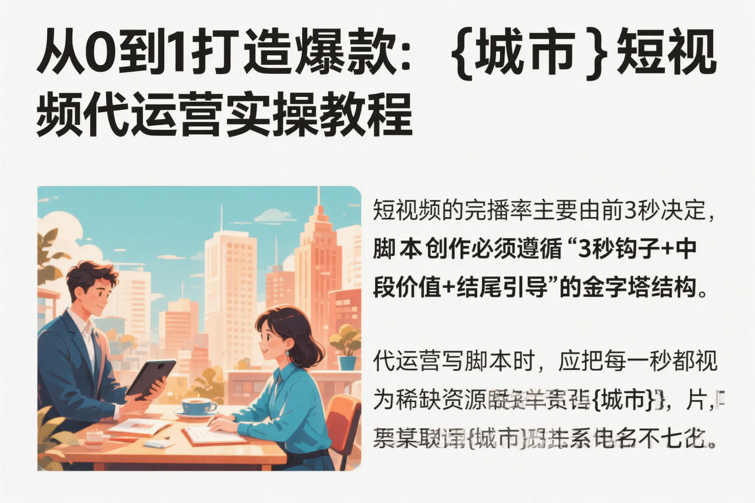 从0到1打造爆款：呼玛短视频代运营实操教程